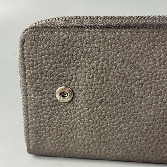 All Saint Fetch Green Leather Zip-Around Long Wallet - Picture 6 of 14